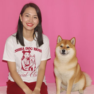 Camiseta Regalo de mujer amante del club social Shiba Dog M