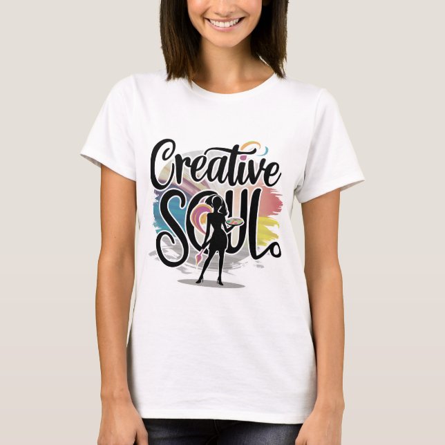 Camiseta Regalo de mujer artística de cosecha de alma creat (Anverso)