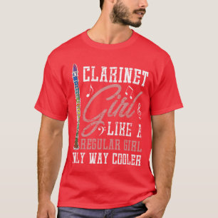Camiseta Regalo de música de orquesta clarinetista chica Cl