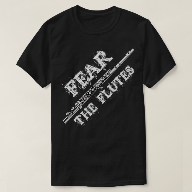 Camiseta Regalo de música flauta Miedo a flauta banda de ma (Diseño del anverso)