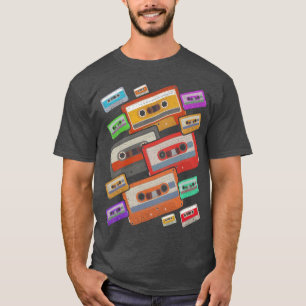 Camiseta Regalo de música idea 80s Retro Casete divertido