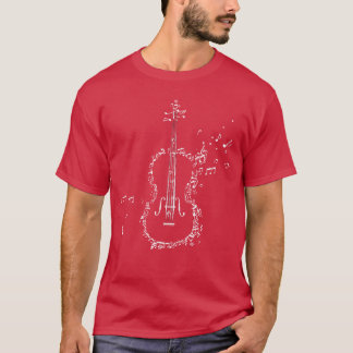 Camiseta Regalo de música melodía amigos violín chico