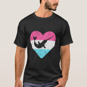 Camiseta Regalo De Narwhal Retro Vintage Para Mujeres O Chi