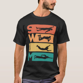 Camiseta Regalo De Natación Retro Vintage Para Los Nadadore