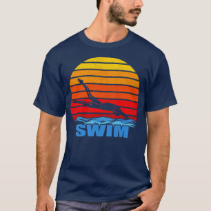 Camiseta Regalo De Natación Retro Vintage Para Los Nadadore
