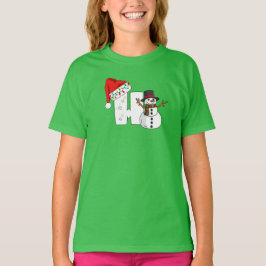 Camiseta Regalo de Navidad con letra h blanca