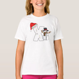 Camiseta Regalo de Navidad con letra x blanca