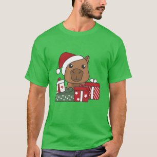 Camiseta Regalo de Navidad de Capybara Amigos Animales de I