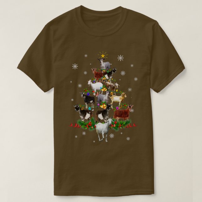 Camiseta Regalo de Navidad en Goat Christmas Snow Funny Goa (Diseño del anverso)