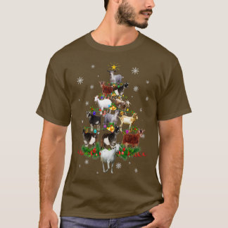 Camiseta Regalo de Navidad en Goat Christmas Snow Funny Goa