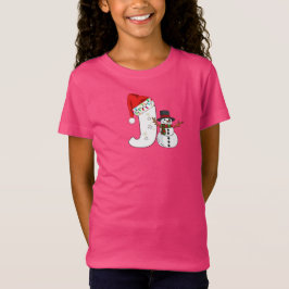 Camiseta Regalo de Navidad letra j blanca