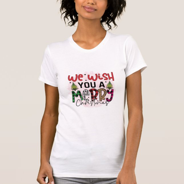Camiseta Regalo de Navidad Te Deseamos Una Feliz Navidad (Anverso)