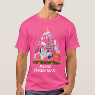 Camiseta Regalo de Navidad Terapia Christmasree