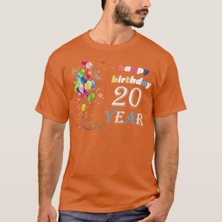 Camiseta Regalo de navidades 20 años Feliz cumpleaños