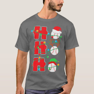 Camiseta Regalo de Navidades de béisbol Ho Ho Ho Ho Ho Ho