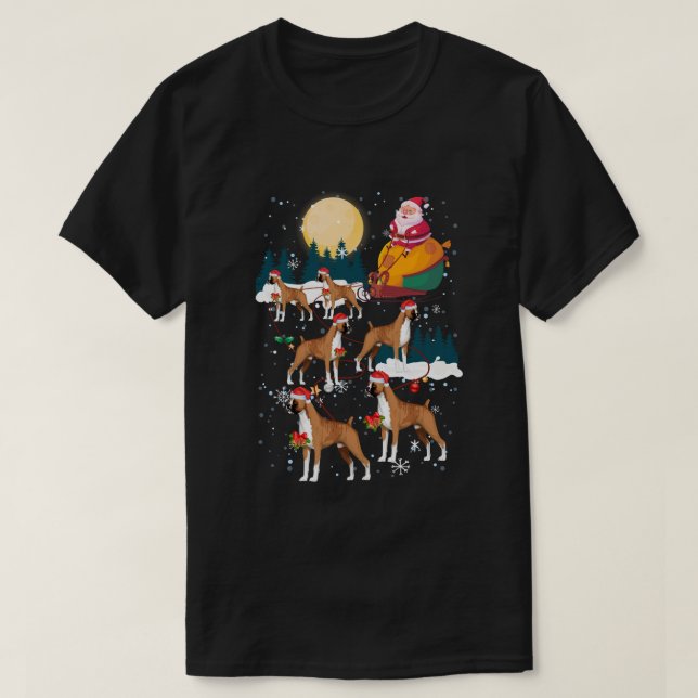 Camiseta Regalo de Navidades de boxer de renos (Diseño del anverso)