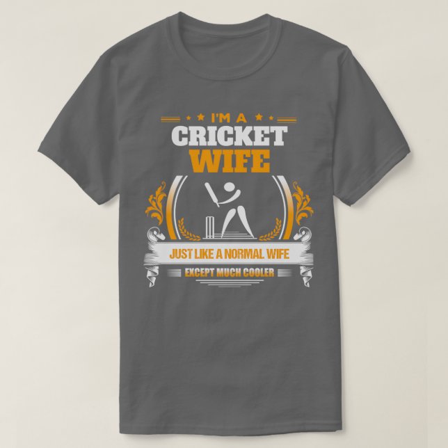 Camiseta Regalo de Navidades de esposas de críquet o regalo (Diseño del anverso)