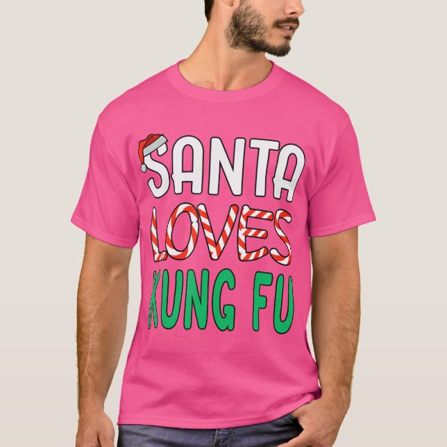 Camiseta Regalo de Navidades de Kung Fu - A Santa le encant (Anverso)