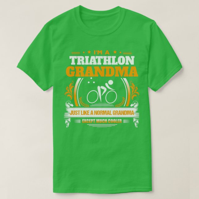 Camiseta Regalo de Navidades de la abuela de Triathlon o pr (Diseño del anverso)