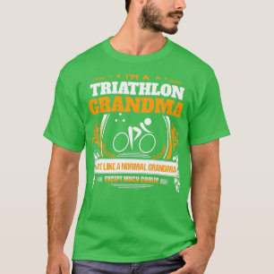Camiseta Regalo de Navidades de la abuela de Triathlon o pr