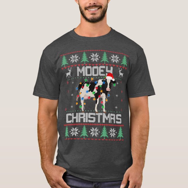 Camiseta Regalo de Navidades de Mooey Heifers Cow Ugly Navi (Anverso)