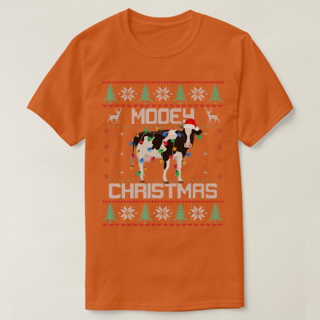 Camiseta Regalo de Navidades de Mooey Heifers Cow Ugly Navi (Diseño del anverso)