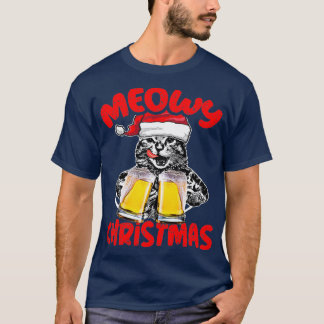 Camiseta Regalo de Navidades de Santa Hat que beben cerveza