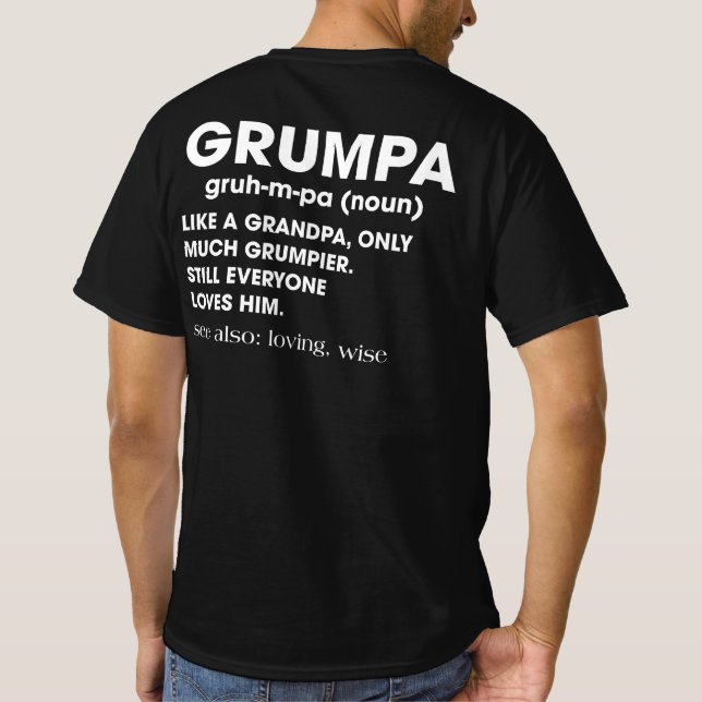 Camiseta Regalo de Navidades del abuelo por definición de G (Reverso)