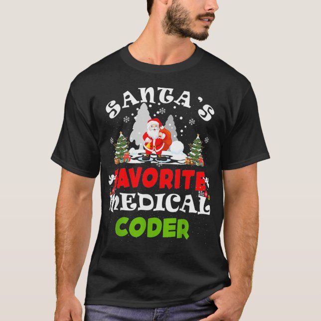 Camiseta Regalo de Navidades divertidos del programador méd (Anverso)