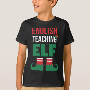 Camiseta Regalo de Navidades elf cute de inglés para inglés