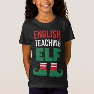 Camiseta Regalo de Navidades elf cute de inglés para inglés