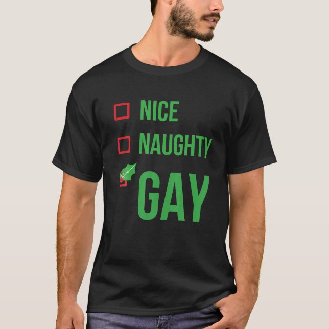 Camiseta Regalo de Navidades Pajama divertidos para homosex (Anverso)