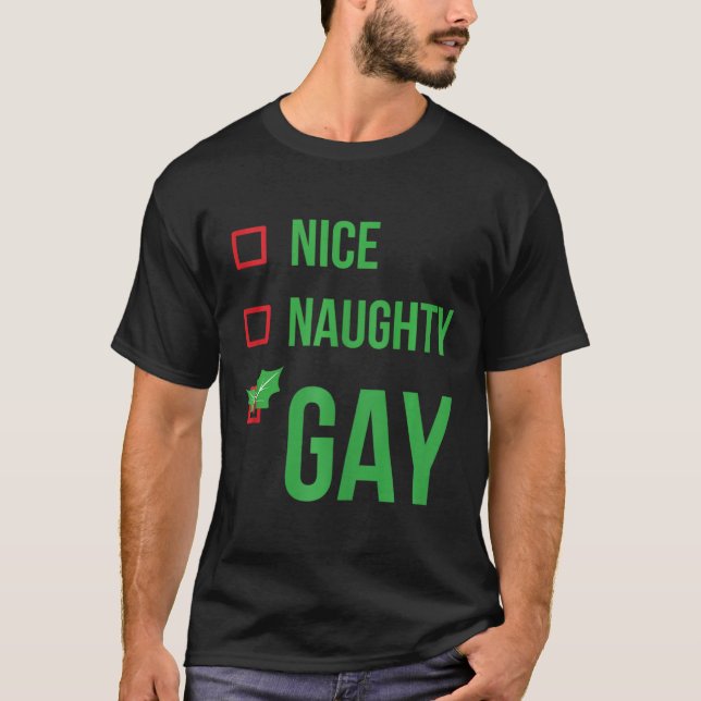 Camiseta Regalo de Navidades Pajama divertidos para homosex (Anverso)