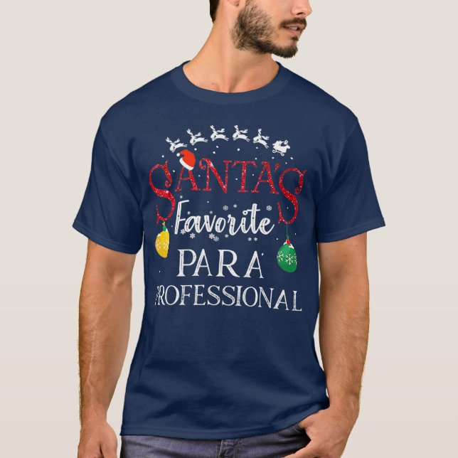 Camiseta Regalo de Navidades profesionales paraprofesionale (Anverso)