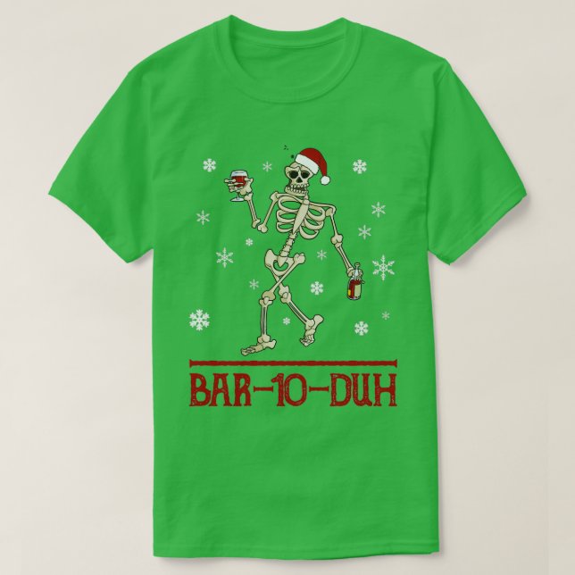 Camiseta regalo de navidades retro de BAR 10 DUH divertido  (Diseño del anverso)