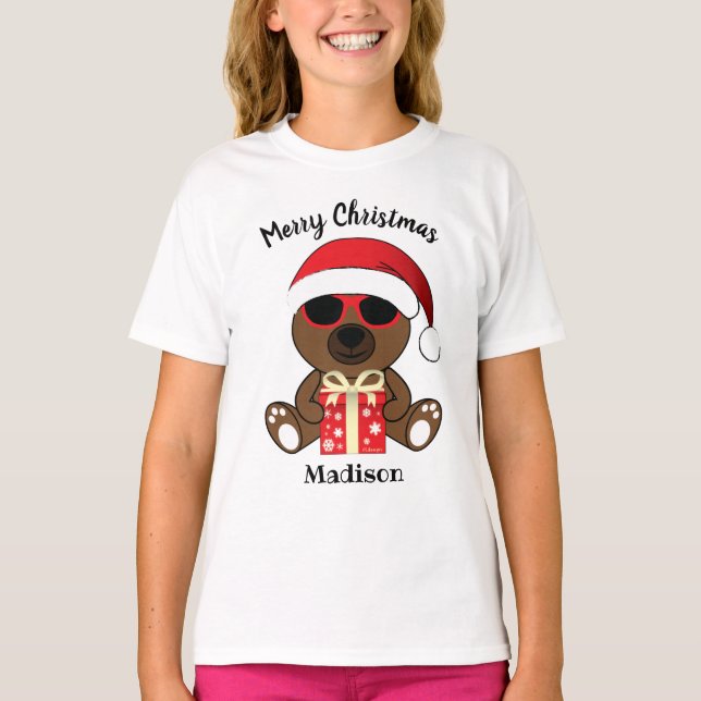 Camiseta Regalo de Navidades rojos de Guay Santa Bear Perso (Anverso)