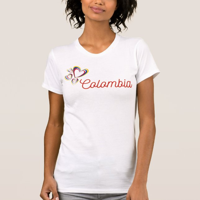 Camiseta Regalo de niña colombiana, Bandera colombiana 2024 (Anverso)