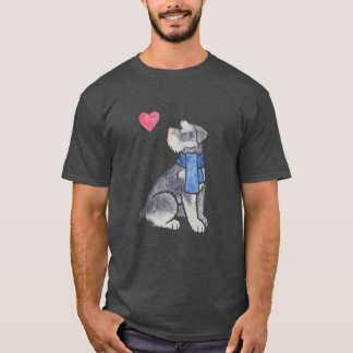 Camiseta Regalo de niño Schnauzer miniatura acuarela para f