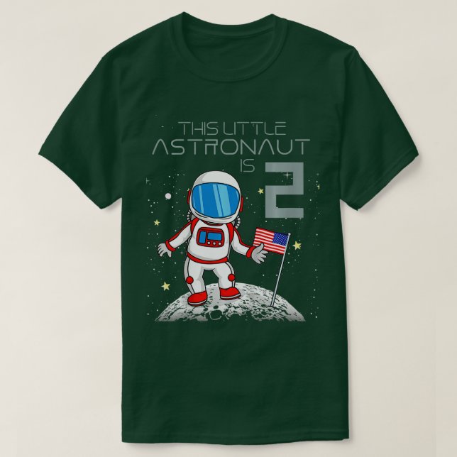 Camiseta Regalo de niños de 2º cumpleaños de astronauta de  (Diseño del anverso)