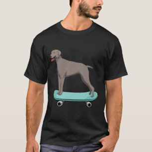Camiseta Regalo de niños lindos patinando Weimaraner Weim P