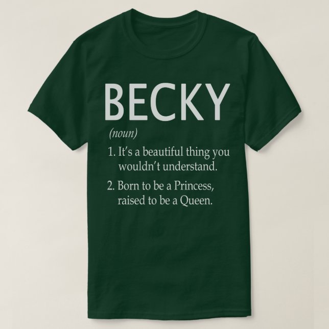 Camiseta Regalo de nombre Becky (Diseño del anverso)