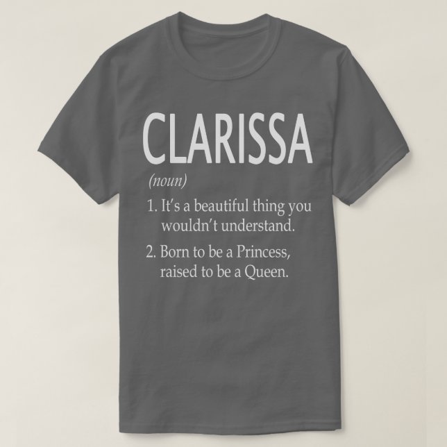 Camiseta Regalo de nombre Clarissa 163 (Diseño del anverso)