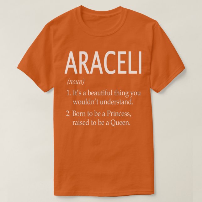 Camiseta Regalo de nombre de Araceli (Diseño del anverso)