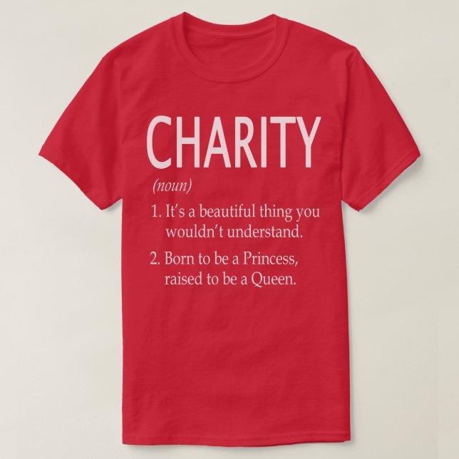 Camiseta Regalo de nombre de caridad 22 (Diseño del anverso)