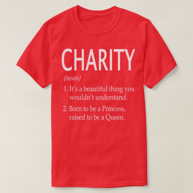 Camiseta Regalo de nombre de caridad 88 (Diseño del anverso)