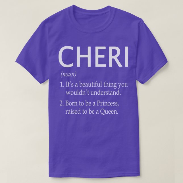 Camiseta Regalo de nombre de Cheri (Diseño del anverso)