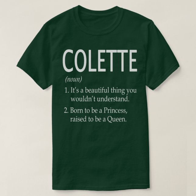 Camiseta Regalo de nombre de colette (Diseño del anverso)