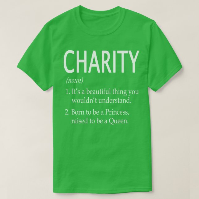 Camiseta Regalo de nombre de la caridad 102 (Diseño del anverso)