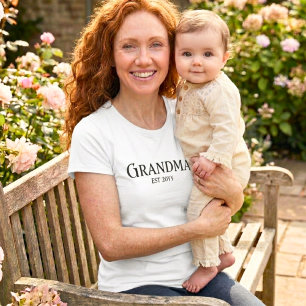 Camiseta Regalo de nombre de nueva abuela establecido 2026 