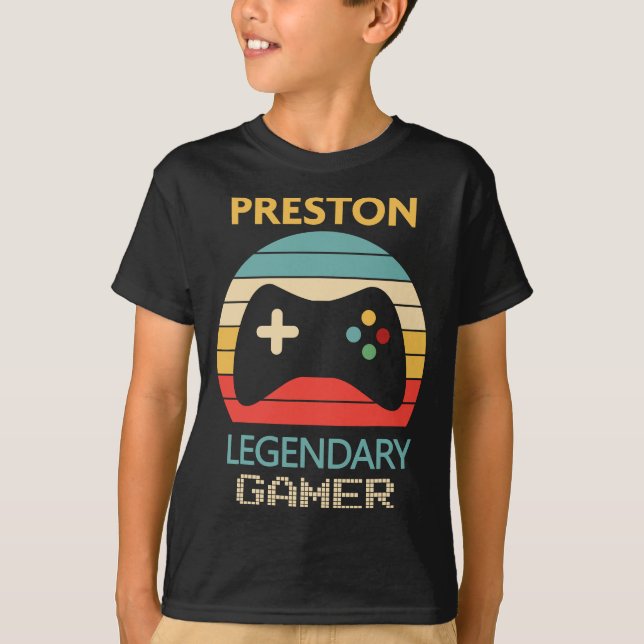 Camiseta Regalo de nombre de Preston - Jugador legendario p (Anverso)